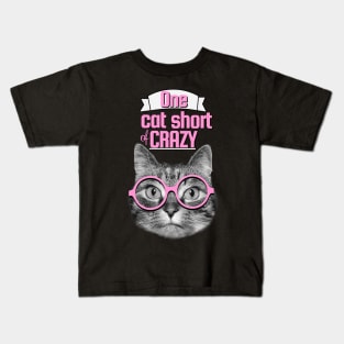 One cat short of crazy Kids T-Shirt